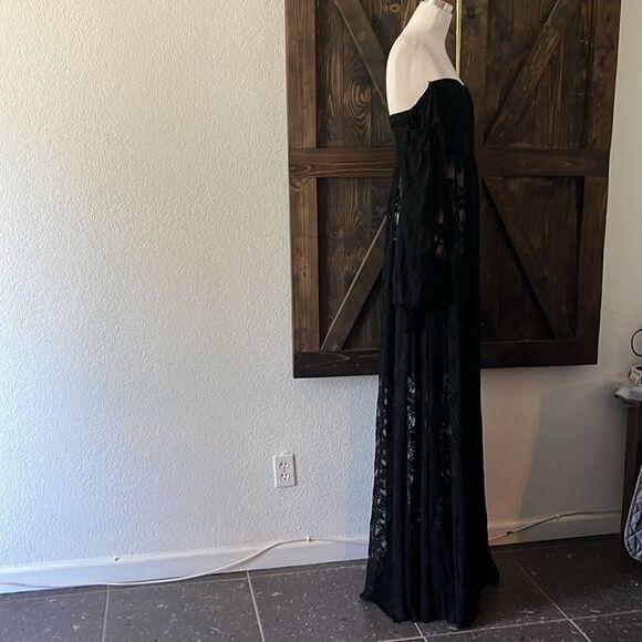 Maternity Lace Photography PhotoShoot Long Sleeve off shoulders High Sl… - Picture 7 of 14